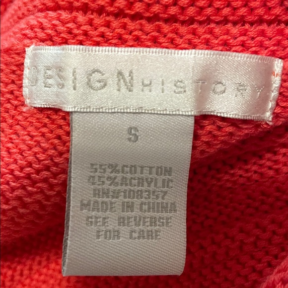 Design History Top Dress Women Size S Coral Soft Knit Cowl Neck Short Sleeves - Picture 4 of 13